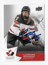 2020 UPPER DECK #64 LAURIANE ROUGEAU AUTOGRAPHED SIGNED CANADA WOMEN HOCKEY CARD