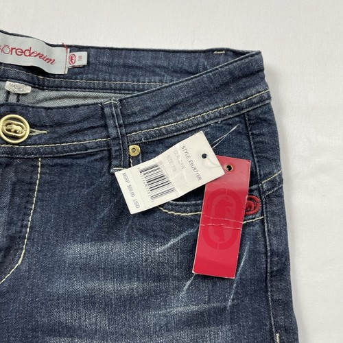 Vintage Ecko Red Womens Designer Blue Denim Jeans Straight Leg Low Rise Size:7/8 - Picture 15 of 22