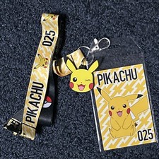 Pokemon Pikachu Lanyard w/ID Badge Holder  Keychain 2024 Nintendo/GAMEFREAK