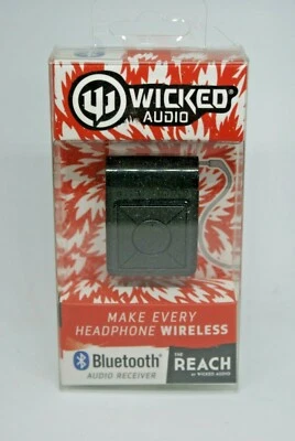 Wicked Audio Reach Bluetooth Receiver Adapter Make Any Wired Headphones Wireless