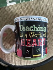 Burton Burton Teaching Is A Work Of Heart Dbl Sided Coffee Mug "Rare"