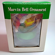 Rare VTG 1997 Warner Bros. Studio Store Marvin The Martian Bell Ornament W/ Box