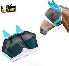 Soft Mesh Horse Fly Mask with Ears Breathable Horse Face Mask Protect Eyes......
