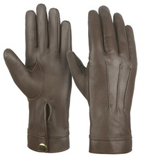 Marching Gloves Band Gauntlet Short cuffs Gloves 100% Leather With Golden Snap