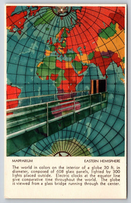 Mapparium Eastern Hemisphere Postcard Christian Science Publishing House