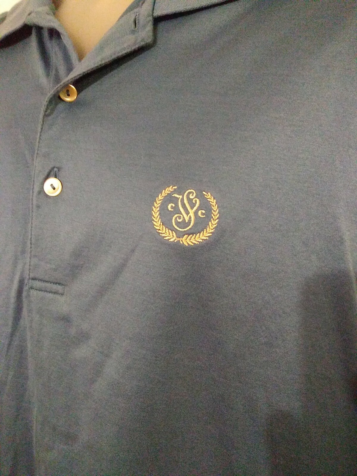 Peter Millar Medium (M) Solid Blue Short Sleeve P… - image 2