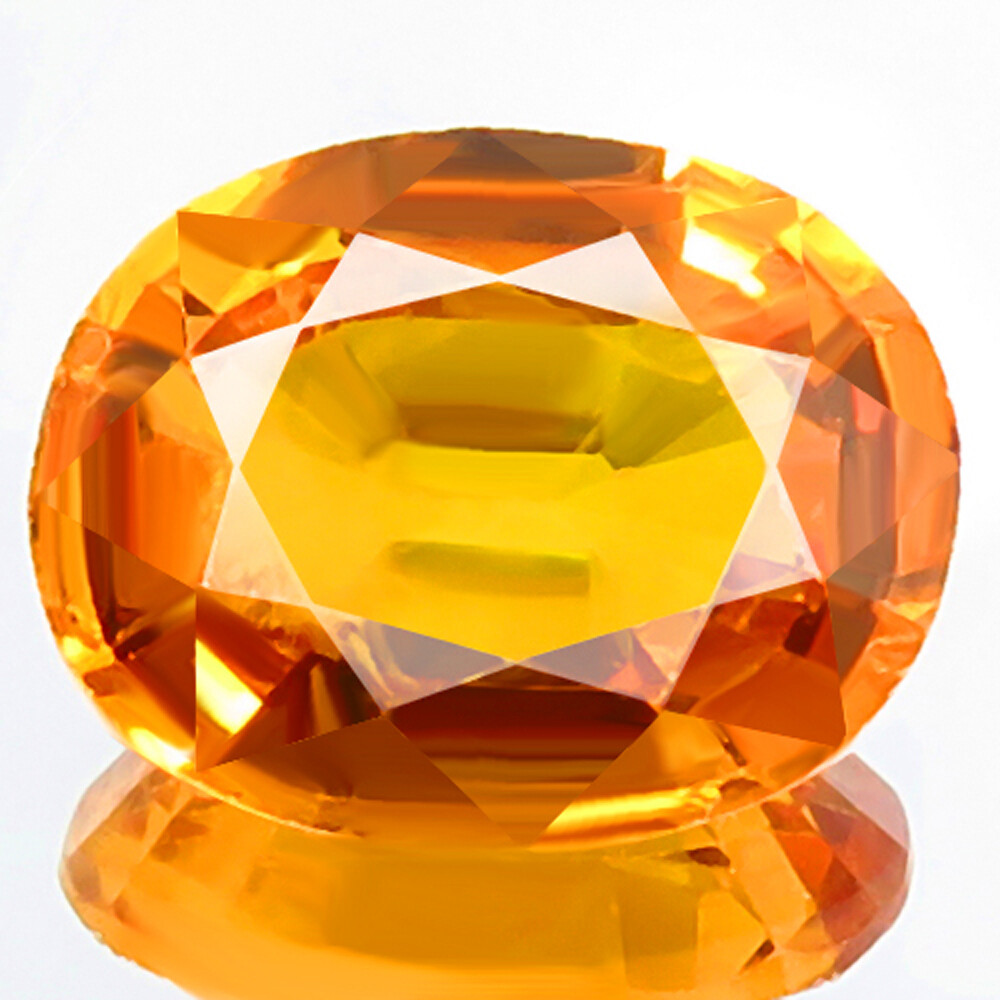 WOW SPARKLING NATURAL SAPPHIRE BEST 5A+YELLOW SAPPHIRE OVAL CUT GEM  9x7mm