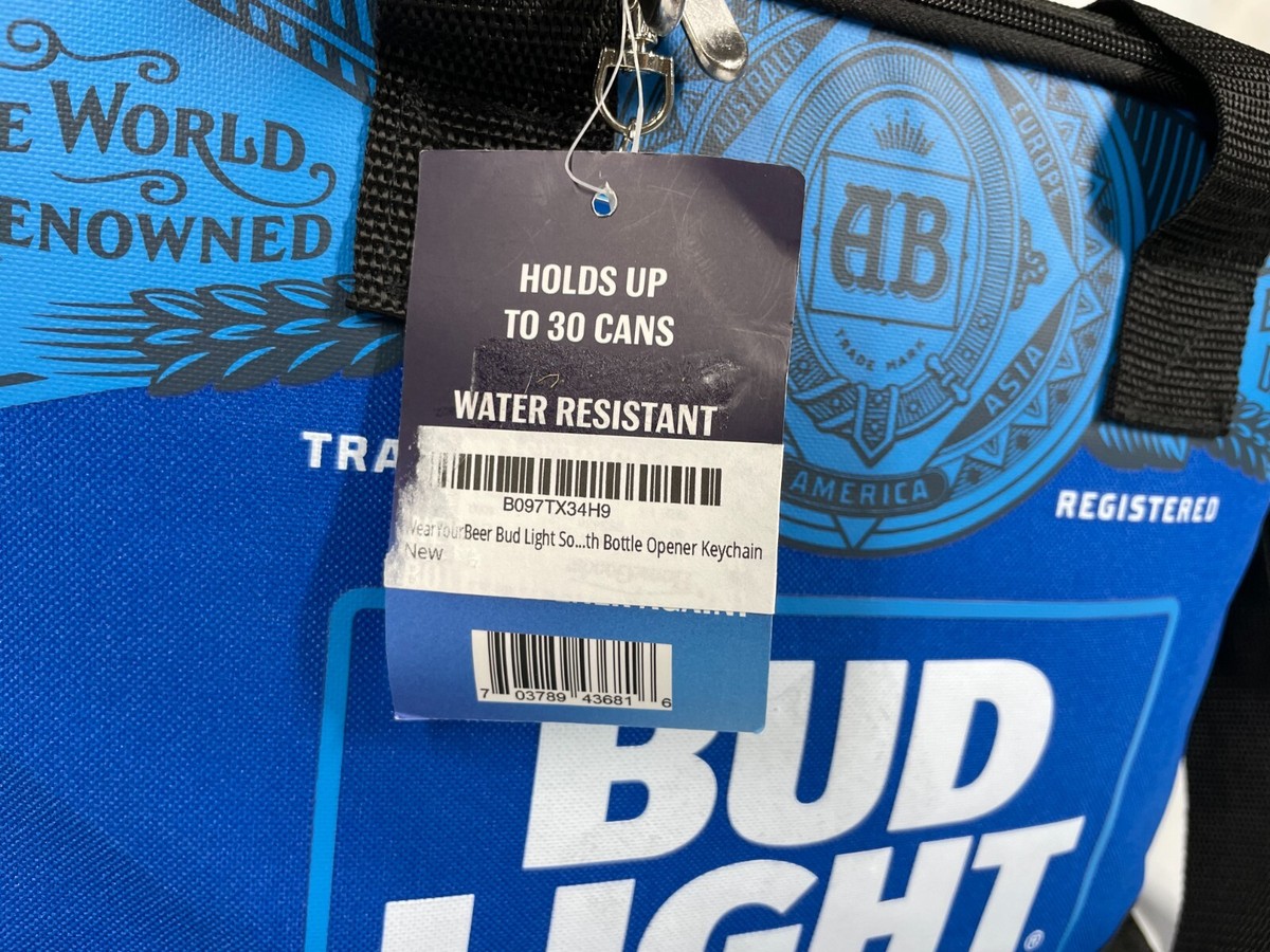 NEW Bud Light 30 Can Soft Sided Water Resistant Zip Top