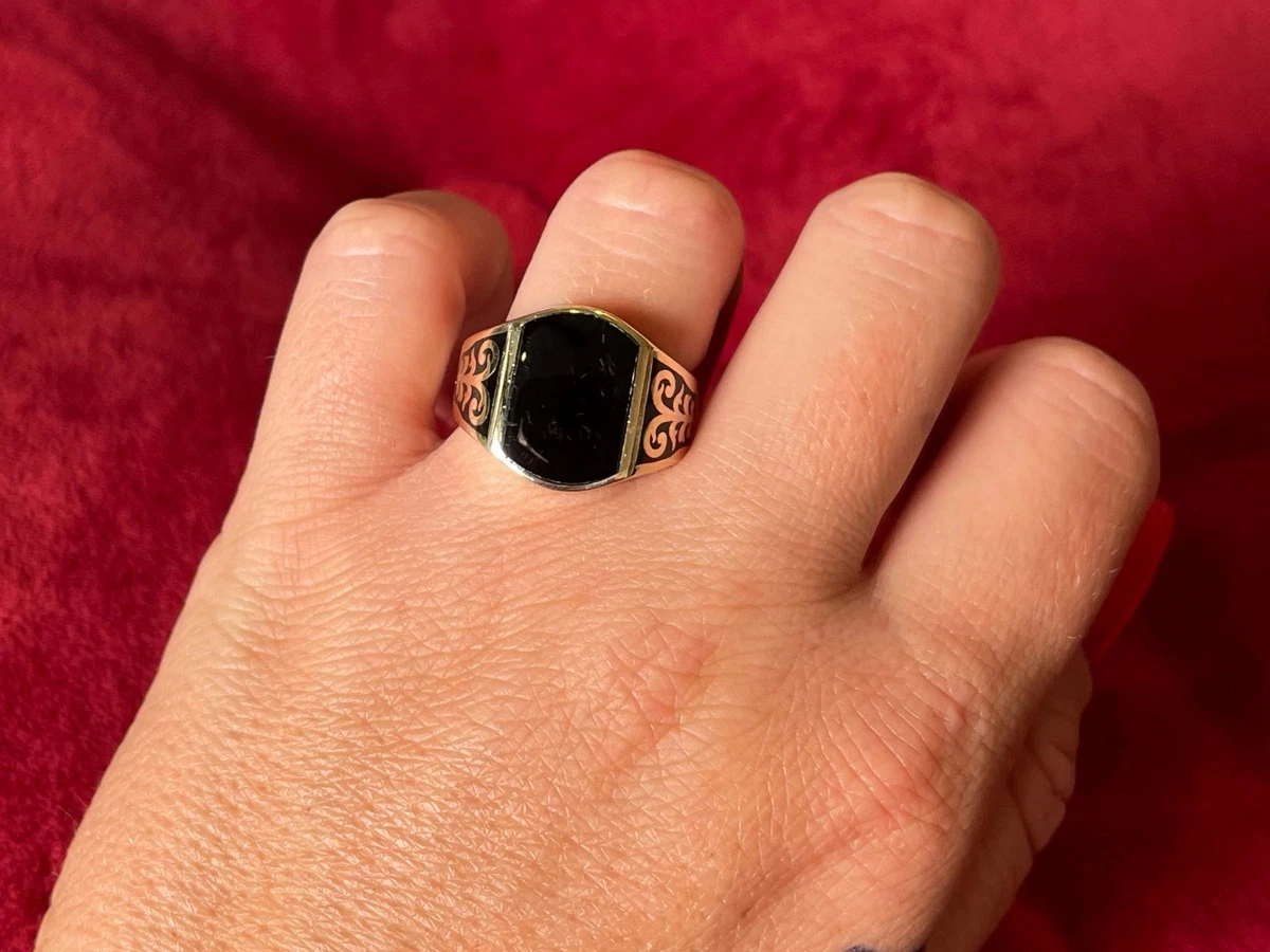 Men's onyx rings argos deals