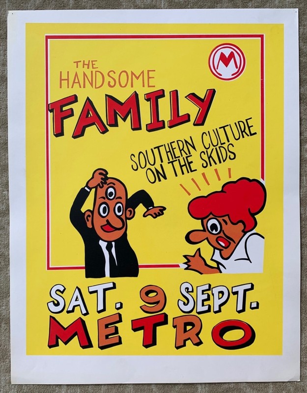 SOUTHERN CULTURE ON SKIDS Handsome Family RARE Steve Walters Rock Concert Poster
