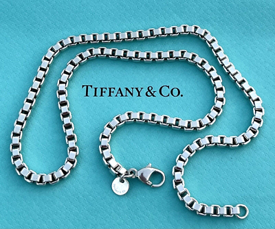 Tiffany & Co. Venetian Link Necklace Sterling Silver 18