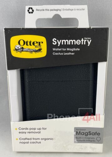 OtterBox Symmetry Series Cactus Leather Wallet with MagSafe - Black
