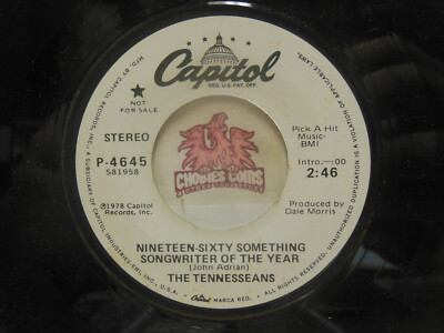 Tennesseans   Nineteen-Sixty Something Songwriter Of The Year, 45 RPM NM (27L)