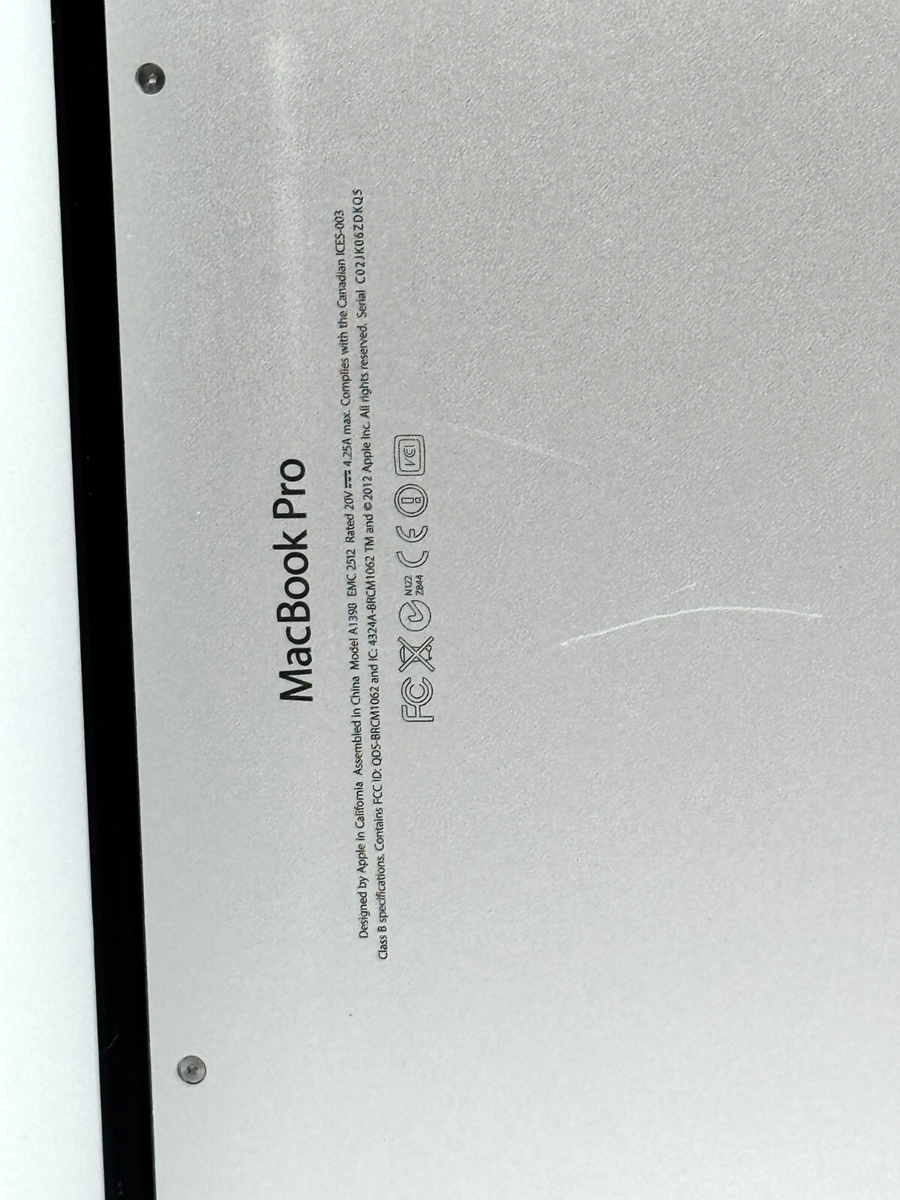 2012 Apple MacBook Pro 15