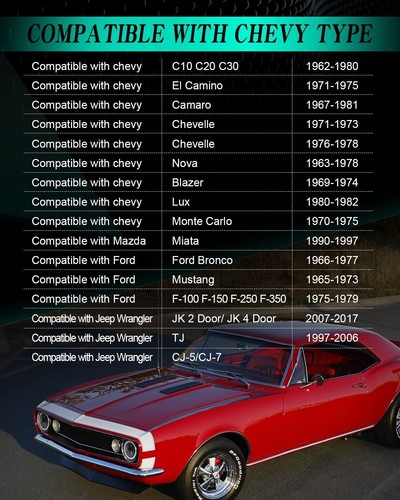Passend für Chevy C10 C20 C30 G10 G20 K10 Halogen 7" runder LED-Scheinwerfer H4-H13 Hi/Lo Birne - Bild 16 von 18