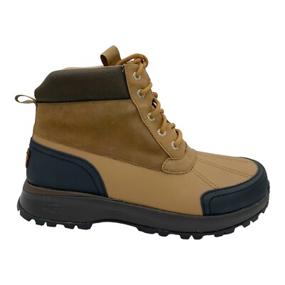 UGG EMMETT DUCK BOOT CHESTNUT LEATHER WATERPROOF LACE UP 