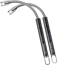 Paquete de 2 encendedores eléctricos de arco de plasma recargables, de largo. NE