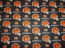 CINCINNATI BENGALS NFL 58" WIDE 100 COTTON 1/2 YARD PIECE BRAND NEW DESIGN