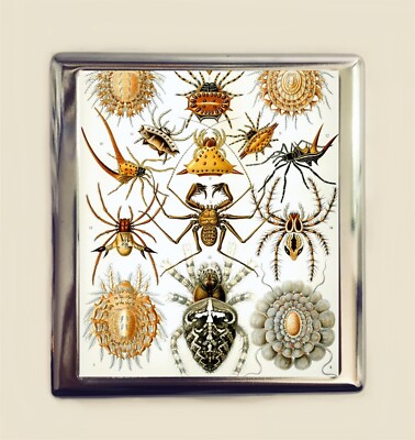 Haeckel Spiders Cigarette Case Business Card ID Holder Wallet Victorian
