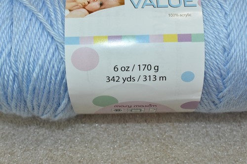 Mary Maxim Baby Best Value Yarn 100 Acrylic 6 Oz 342 yds - Picture 2 of 7