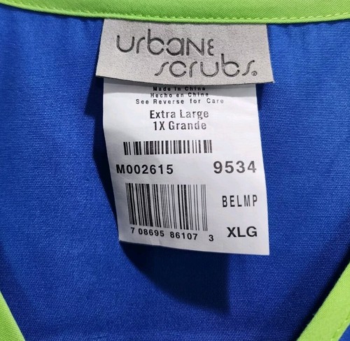 Urbane Scrubs Womens Pants And Shirt Blue Size XLG - Picture 6 of 12