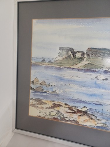 Kay Larkman Original Pen & Watercolour. Vintage. Fort Clonque Aldernay - Picture 6 of 9