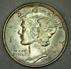 1943 US Mercury Dime 10c Silver Brilliant Uncirculated