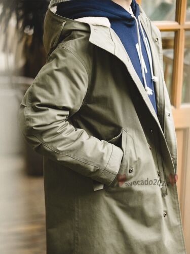 Invierno Cálido Cola de Pez Rompevientos Para Hombre Chaqueta Militar Parka Informal Trinchera Abrigo - Imagen 2 de 11