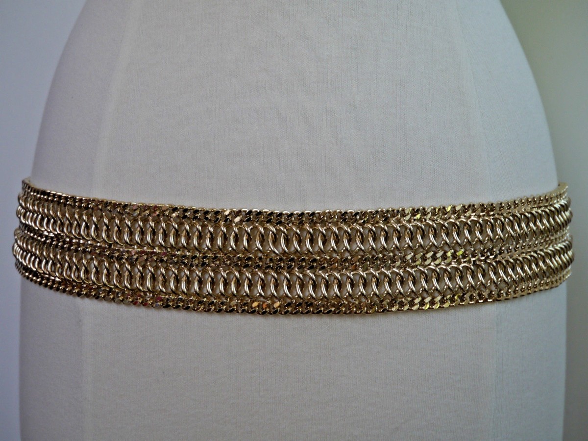 NEW VERSACE Medusa medallion buckle gold metal wide chain  display picture 1