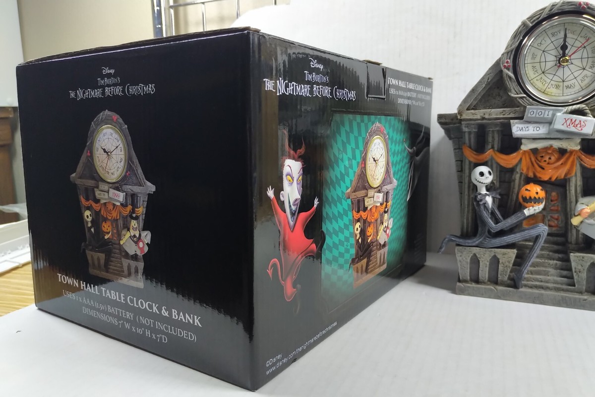 Disney NMBC The Nightmare Before Christmas Town Hall Clock Bank