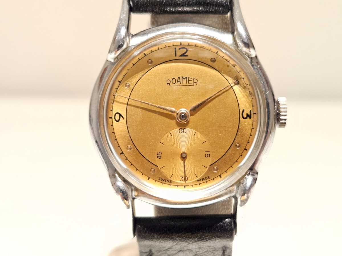 VINTAGE RARE ELEGANT WW2 ERA MEN'S 30.5mm SWISS MECHANICAL WATCH