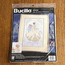 Bucilla Crewel Embroidery Kit Wedding Bride Betrothed In Beauty 41189 Vintage