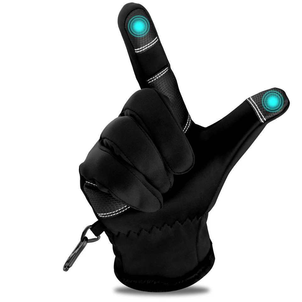 Guantes de esquí de invierno para mujeres Guantes impermeables y a prueba de viento Guantes térmicos cálidos Foto 3 de 4