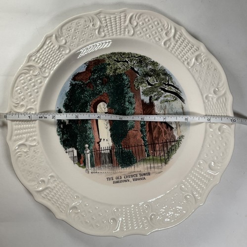 Vintage Sammelteller Jamestown, Virginia "Old Church Tower" USA EUC  - Bild 4 von 4