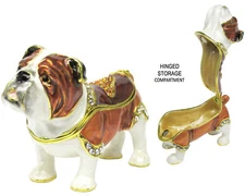 RUCINNI Bulldog Jeweled Trinket Box