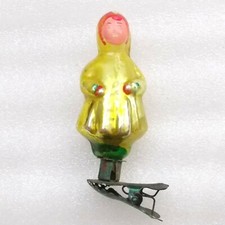 Rare Vintage Russian USSR Glass Christmas Ornament X-mas Tree Decoration Girl