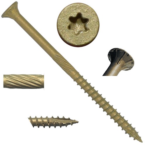 BRONZE STAR SCREWS: Exterior Torx/Star (ACQ) Coated Fence and Deck Wood Screws - Picture 90 of 115