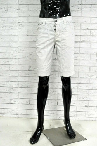 JECKERSON Bermuda Uomo Jeans Taglia 30 Pants Pantalone Corto Shorts Bianco  Righe | eBay