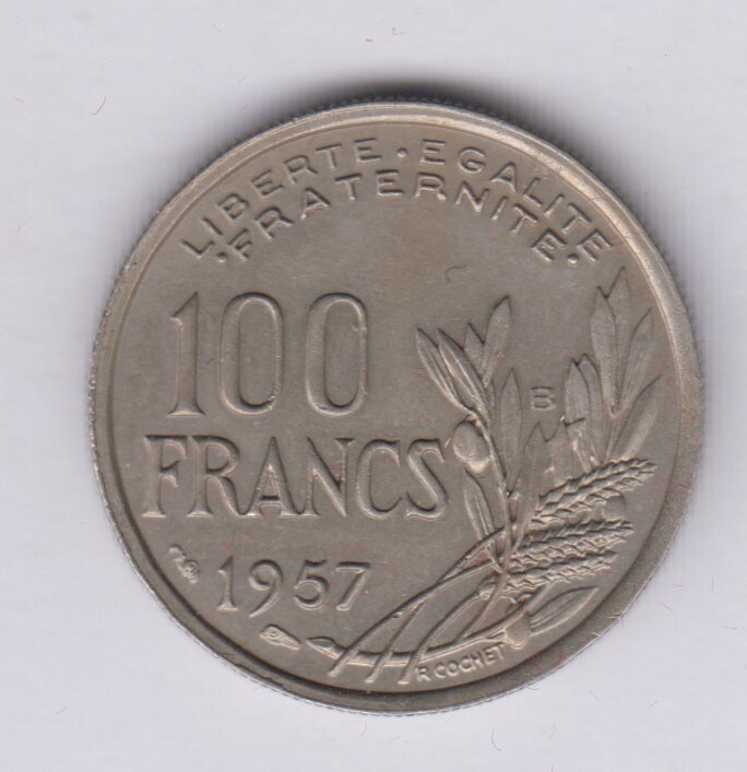 な　フランス　1 FRANCE 100 Francs 1957B almost BU grade (fra2271) | eBay