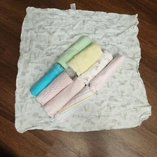 9 Flannel Baby Receiving Blankets Swaddles - Gerber, Nuby - 25 To 30 Inch Length