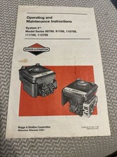 Briggs and Stratton-SYSTEM 2 Operating Maintenance Instructions Manual Original