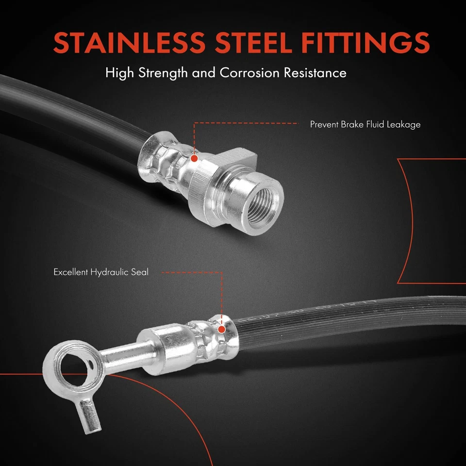 1pc Front Left Driver Brake Hydraulic Hose for Hyundai Equus 2011 Genesis 09-14 — 第 4/4 张图片