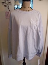 New Calvin Klein Performance Logo Relaxed Sweatshirt, Light Blue XL