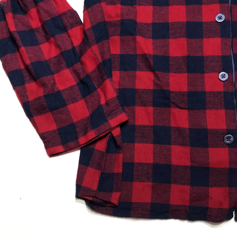 Camisa para dormir Croft & Barrow para mujer talla XXL azul rojo a cuadros botón delantero nueva con etiquetas Foto 4 de 4