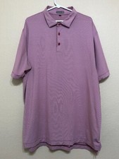 Peter Millar Polo Shirt Mens Summer Comfort Size XXL Red Striped