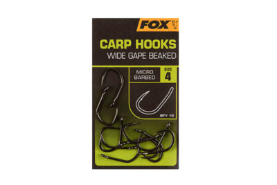 Fox Carp Hooks Wide Gape Beaked Größe 2 4 6 8 Karpfenangeln Karpfenhaken NEW
