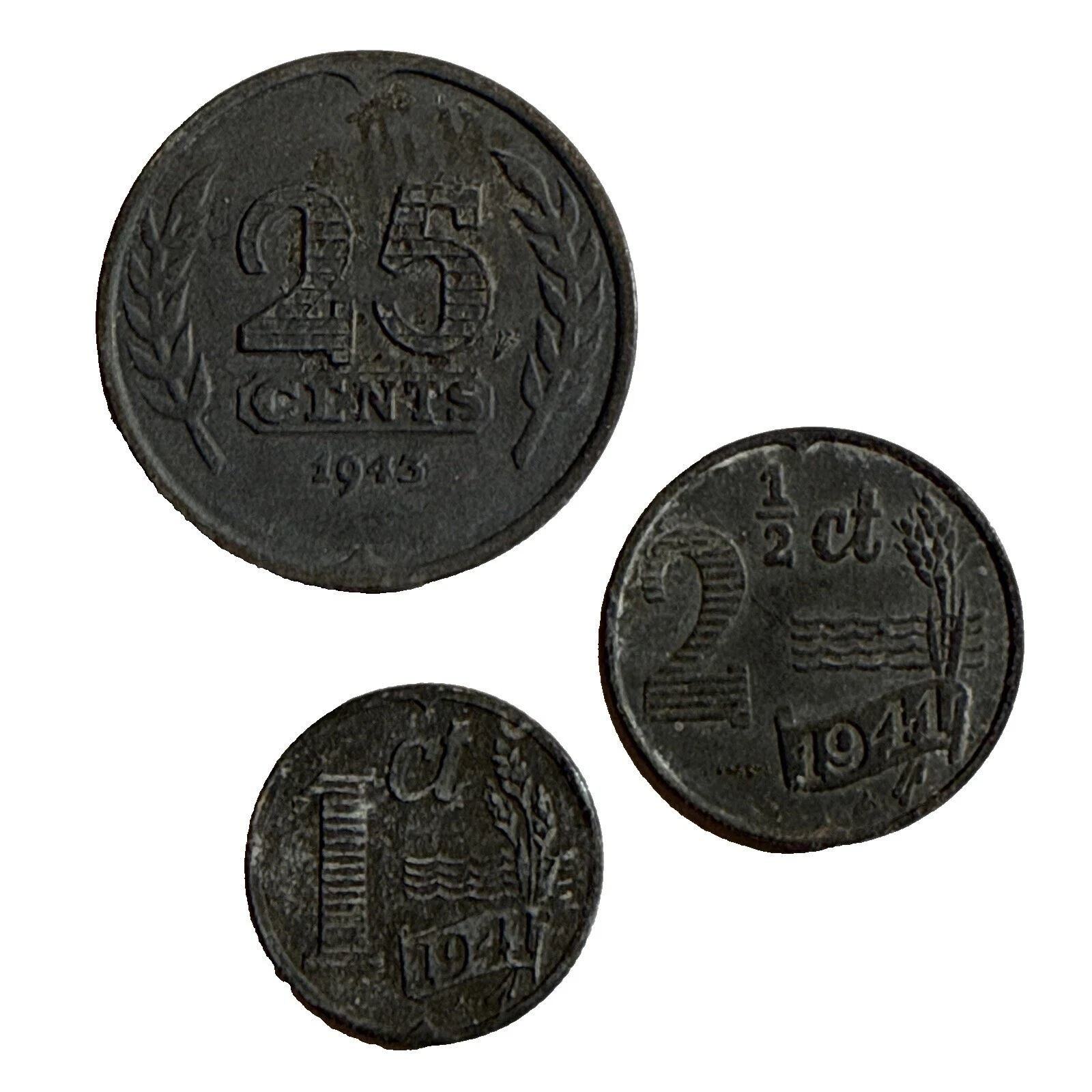 1943 Year Dutch Coins