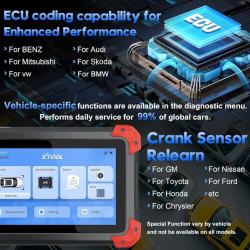2025 XTOOL D7 OBD2 Scanner Car Diagnostic Tool IMMO Coding Bidirectional Control - Foto 6 di 13