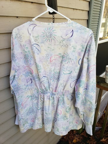 Large Crest Sun Moon Stars Lab Coat