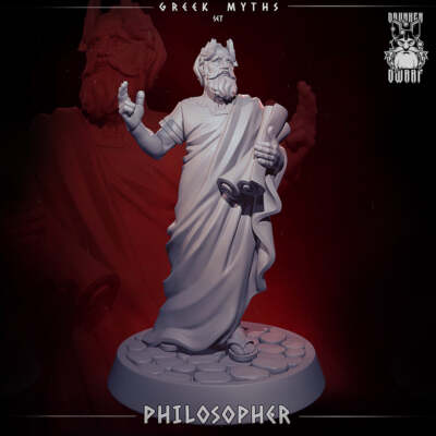 Philosopher | Greek Myths | Drunken Dwarf | Fantasy Tabletop Miniature
